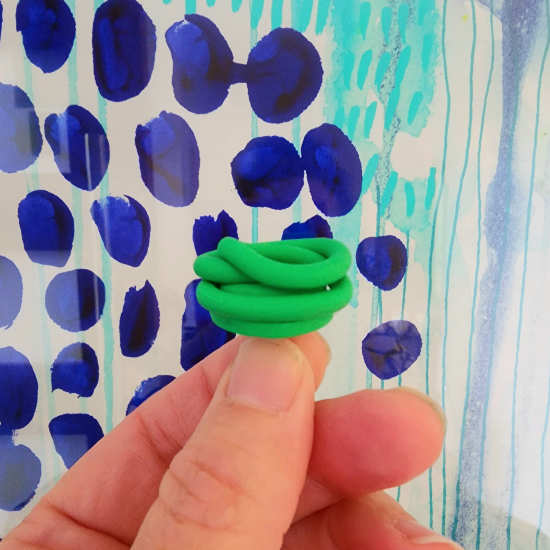 Kelly Green  Chunky Squiggle Studs