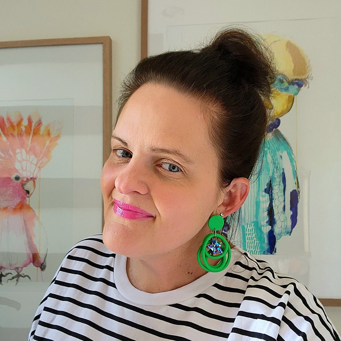 Hot Pink Midi Star Squiggles