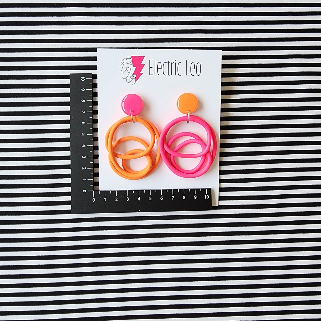 Orange and Hot Pink Opposites Squiggles