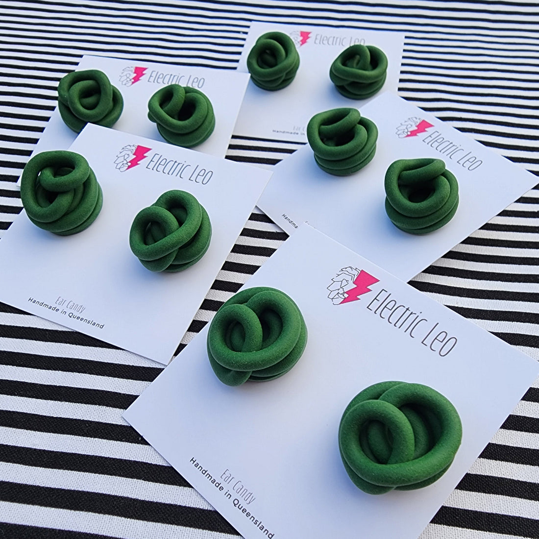 Moss Chunky Squiggle Studs
