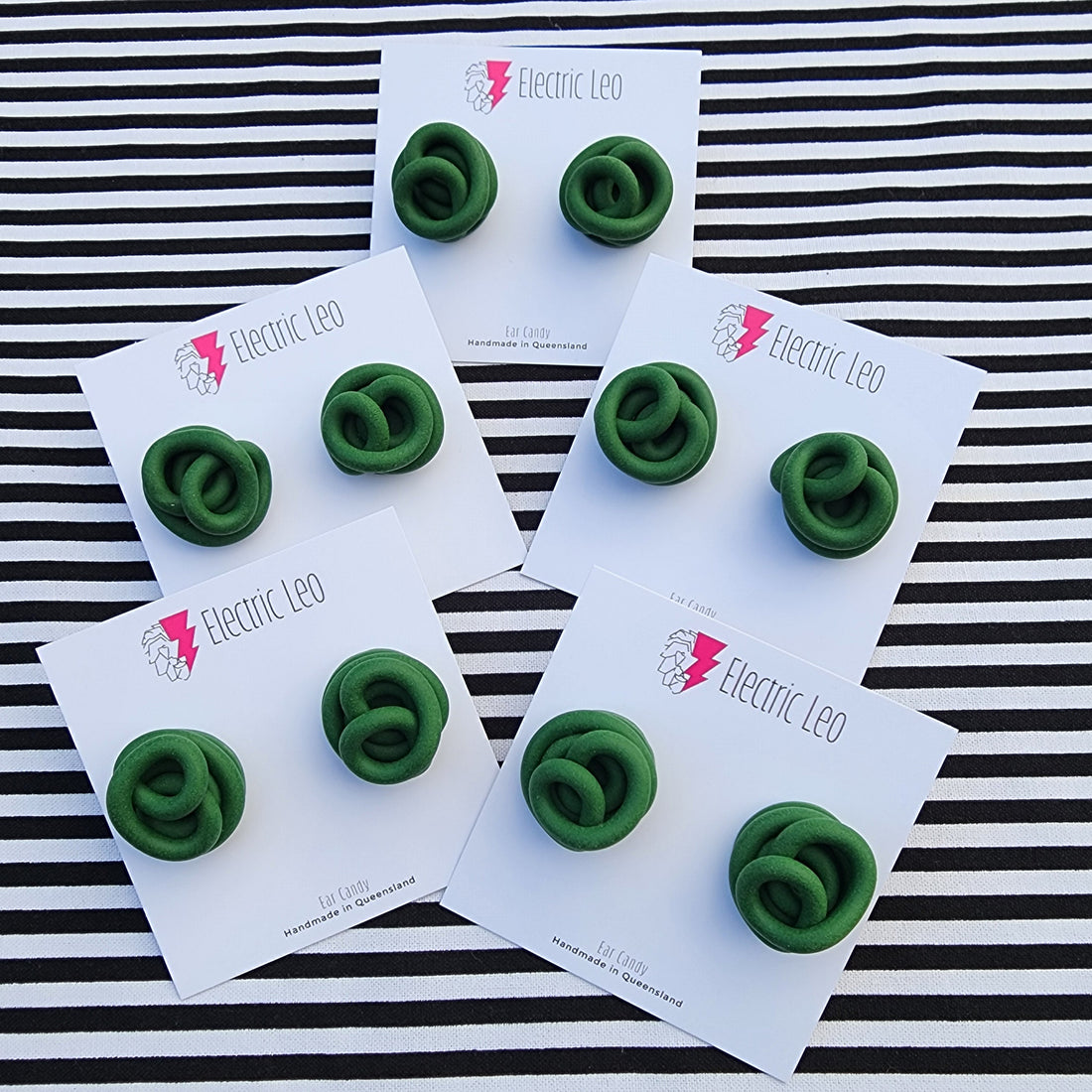 Moss Chunky Squiggle Studs