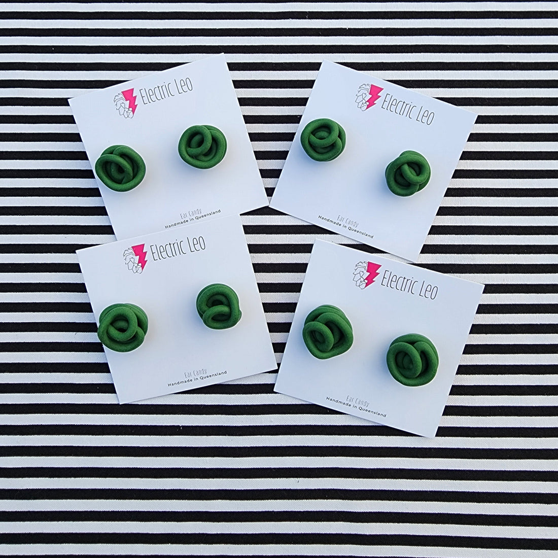 Moss Mini Squiggle Studs