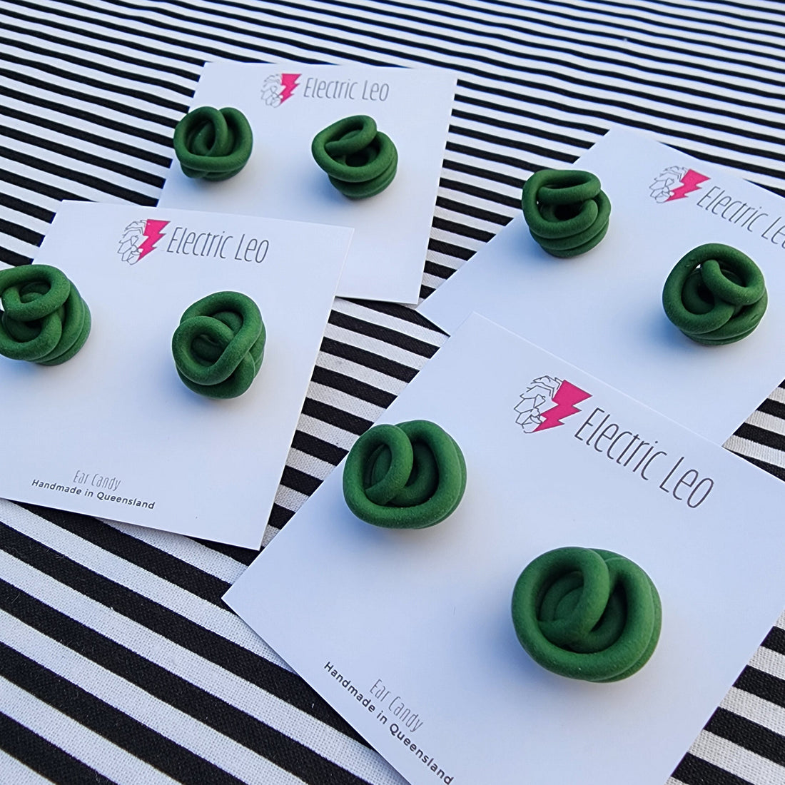 Moss Mini Squiggle Studs