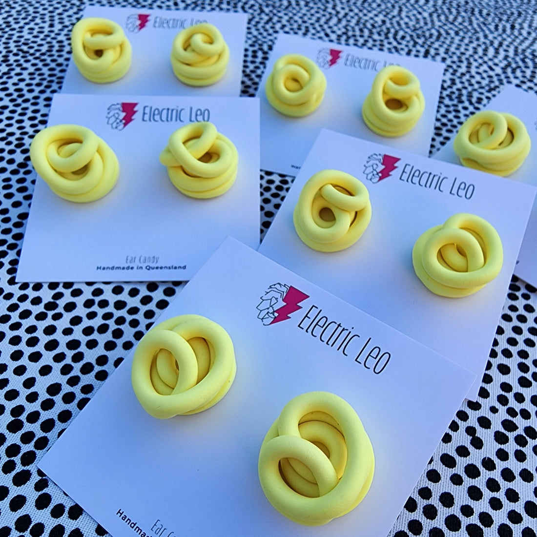 Lemon Chunky Squiggle Studs