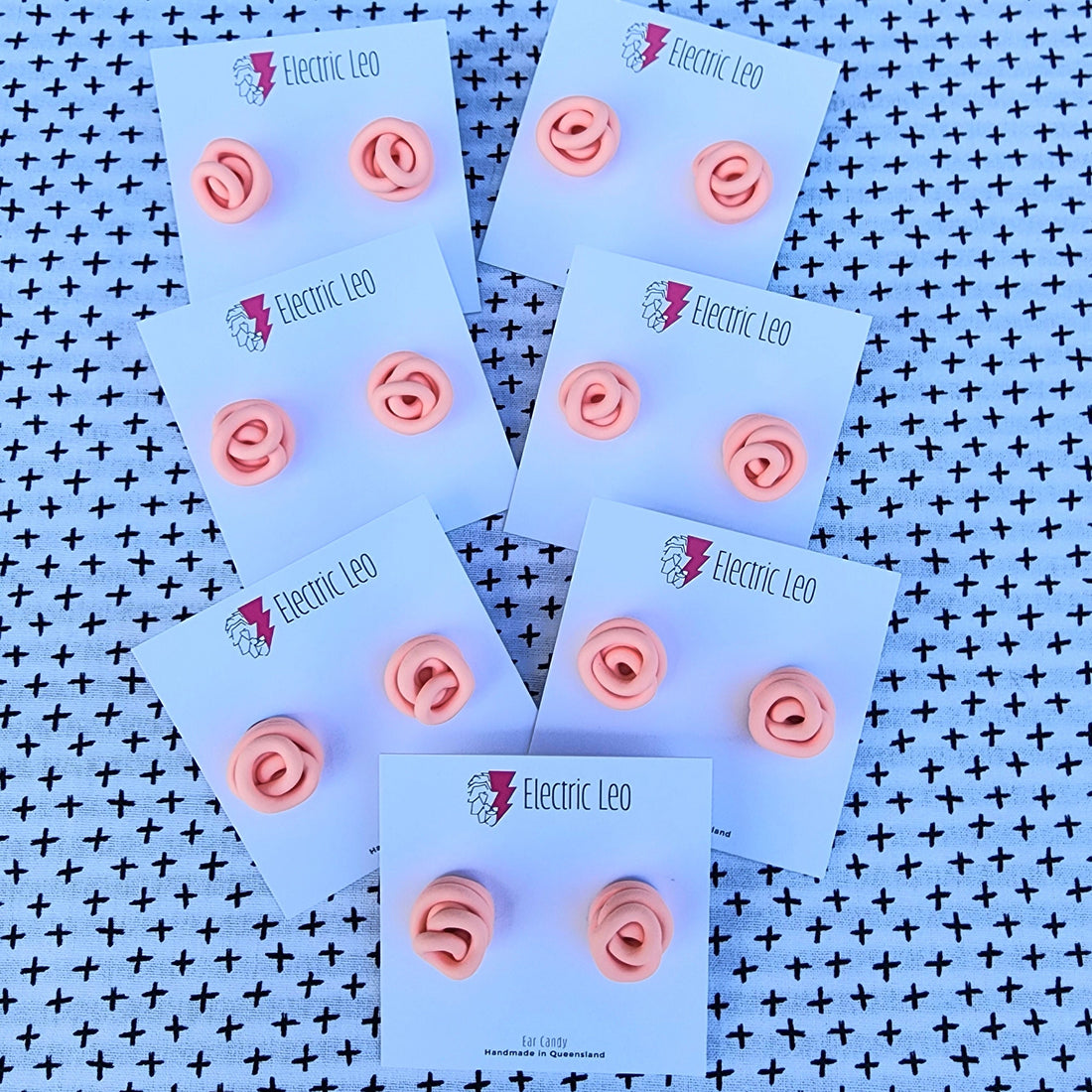 Peachy Mini Squiggle Studs