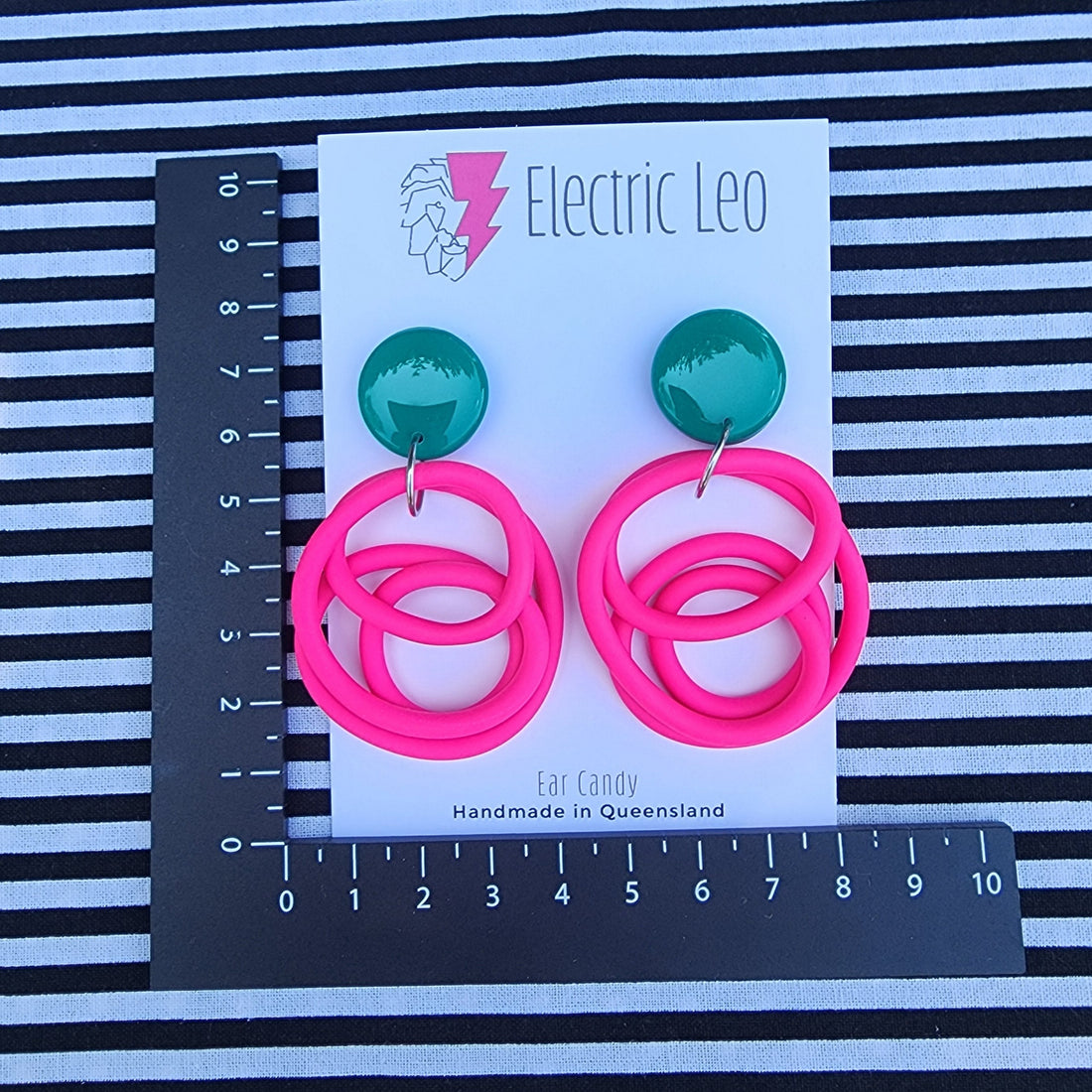Hot Pink Emerald Top Midi Squiggles