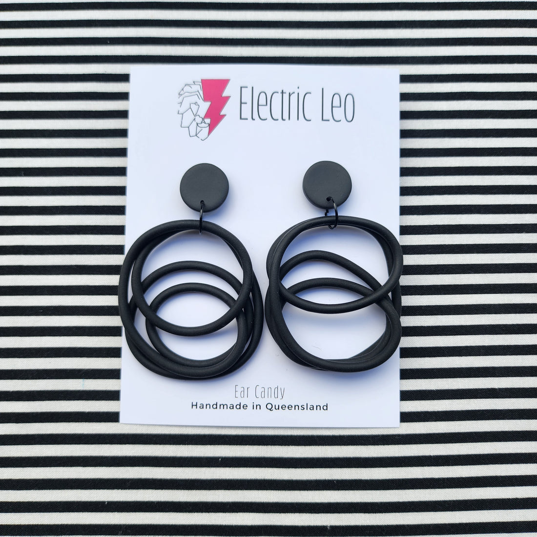 Matte Black Big Squiggles