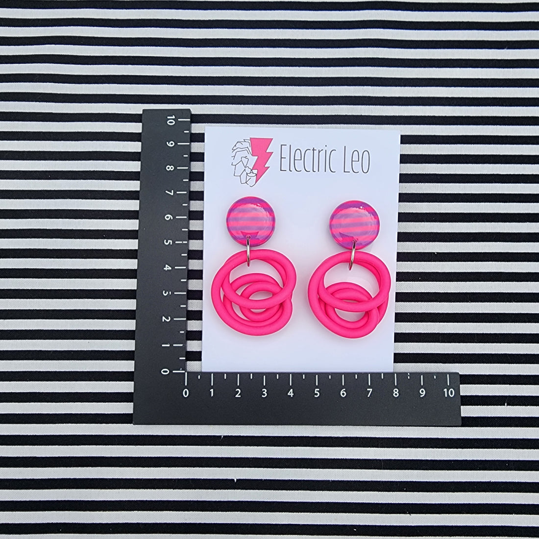 Hot Pink and Cheshire Stripe Little Squiggles