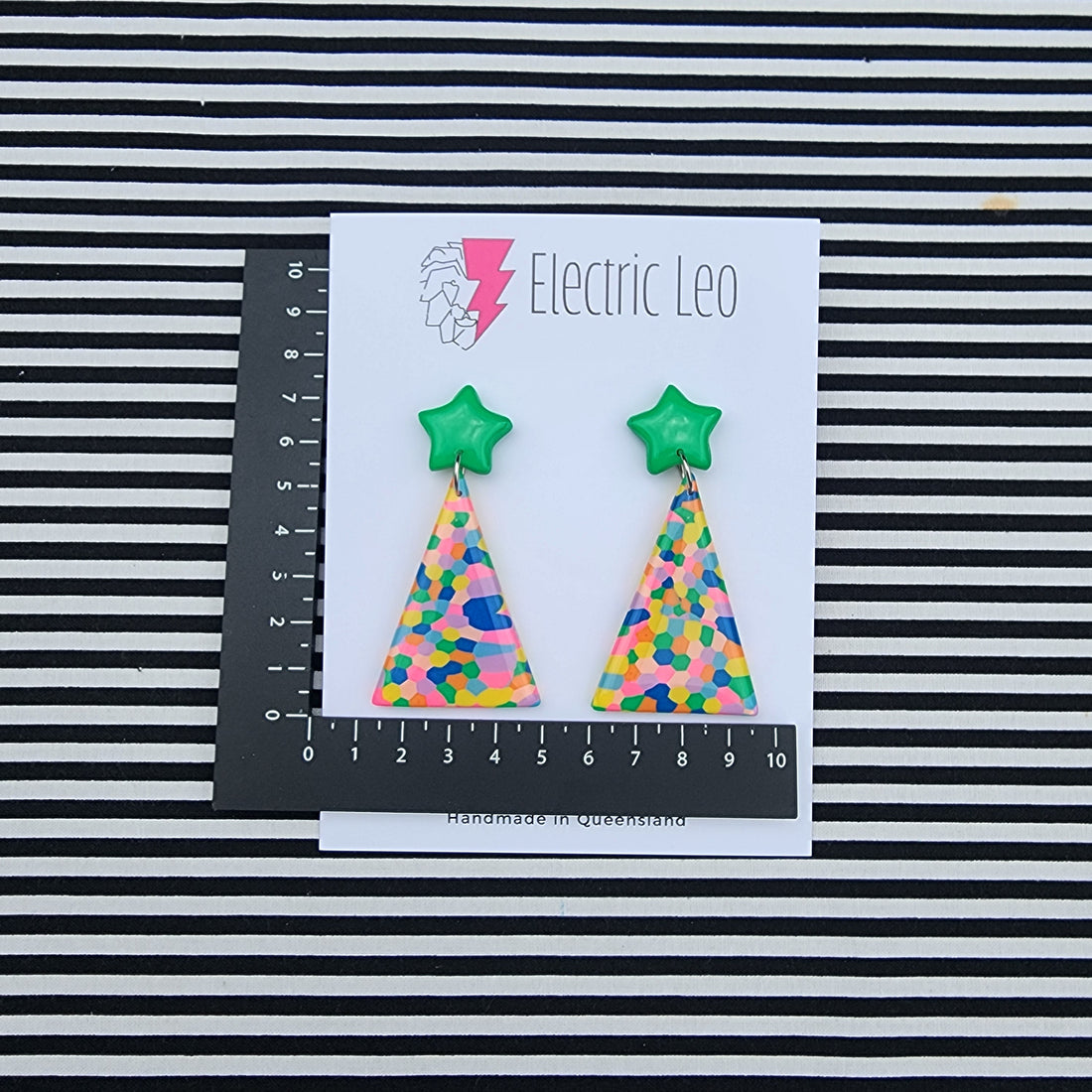 Rainbow Confetti Large Mod Tree's - Green Star
