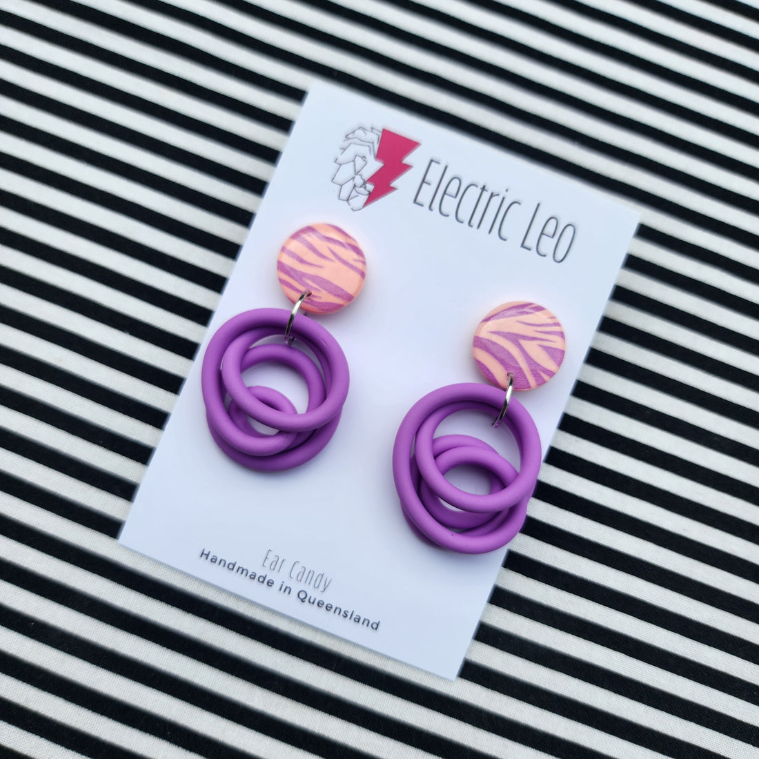 Lilac / Peachy Zebra Top Little Squiggles