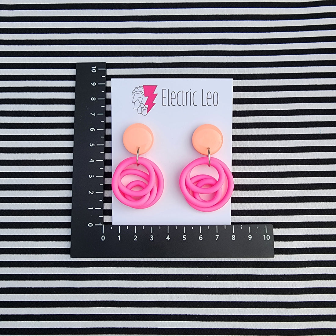 Fluro Pink and Peach Little Squiggles