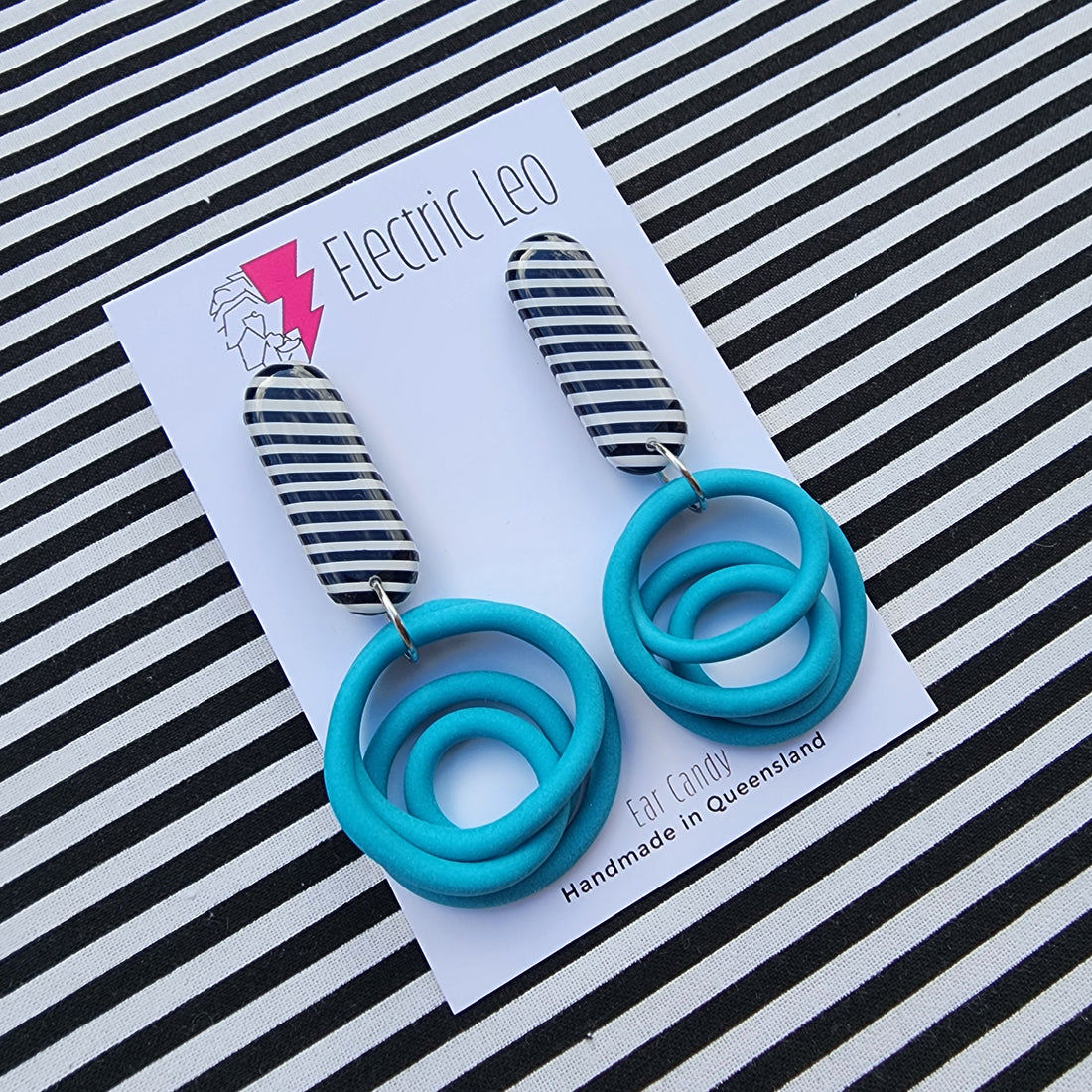 Turquoise Squiggle Drops