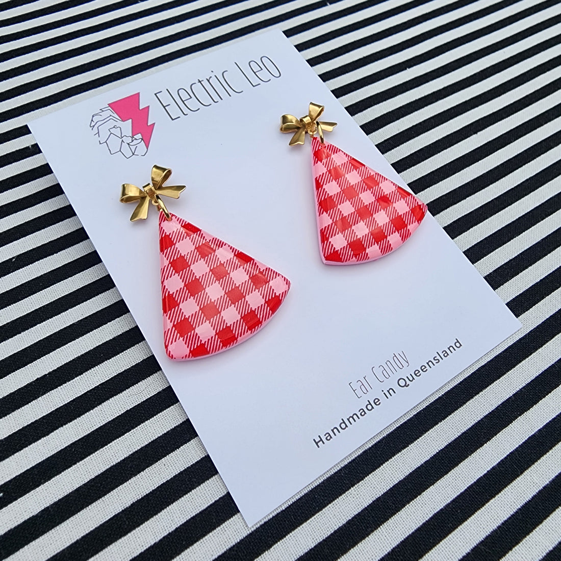 Pink and Red Gingham Little Fir Tree's