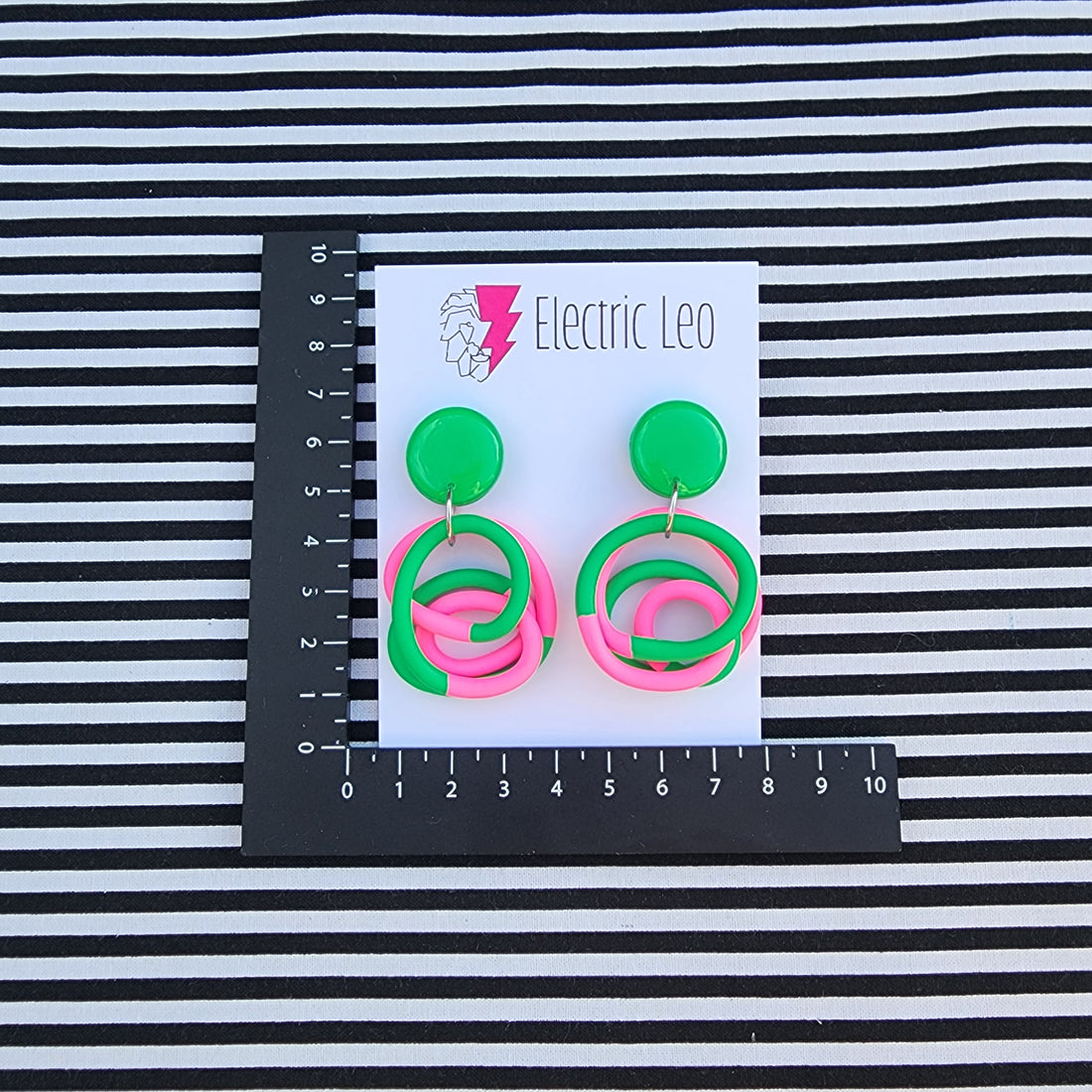 Pink and Green Two-Tone Midi Squiggles