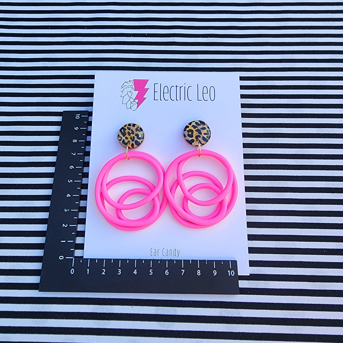 Fluro Pink and Animal Top Big Squiggles