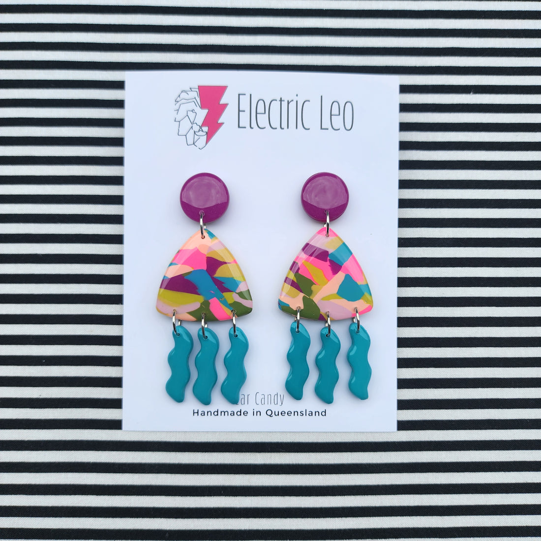 Winter Camo Pattern Jam Mega Dangles- Ear Candy #1