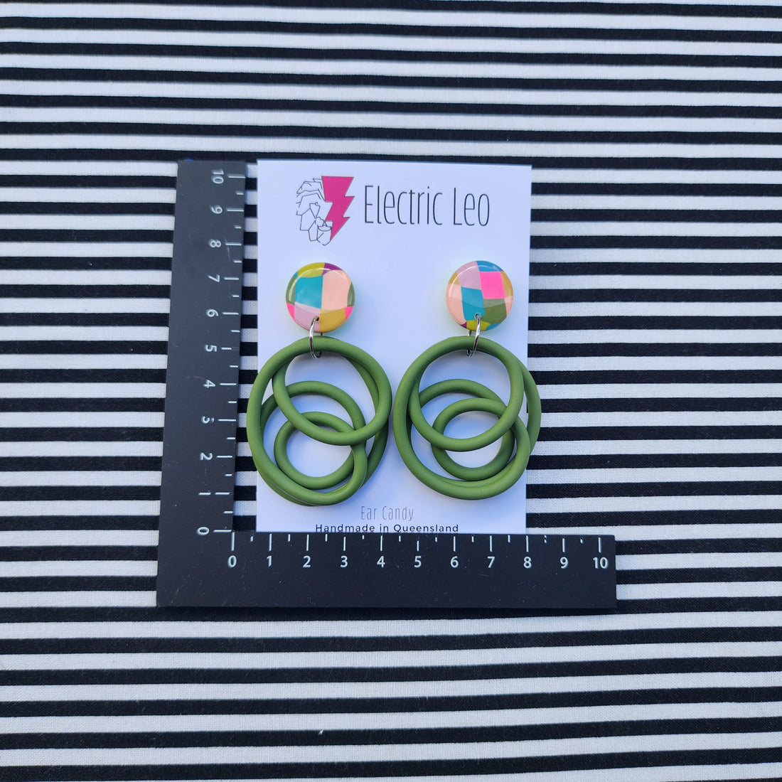 Olive / Picnic Check Top Midi Squiggles #2
