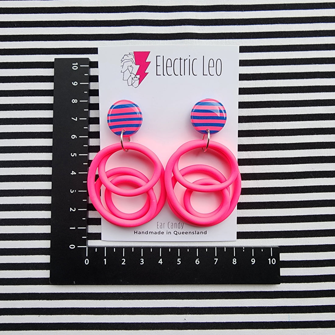 Pink and Blue/Pink Stripe Top Midi Squiggles