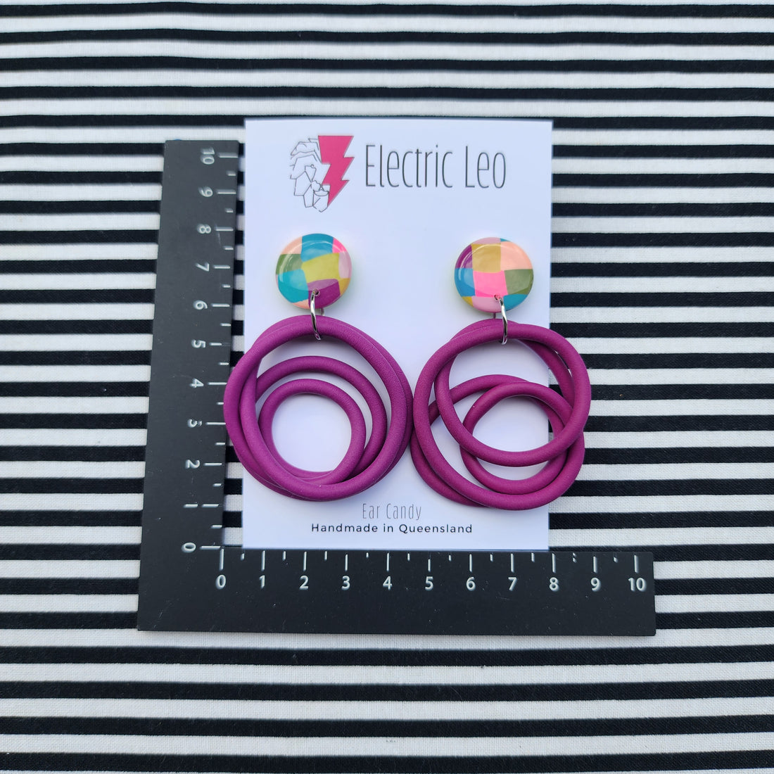 Plum / Picnic Check Top Midi Squiggles #1