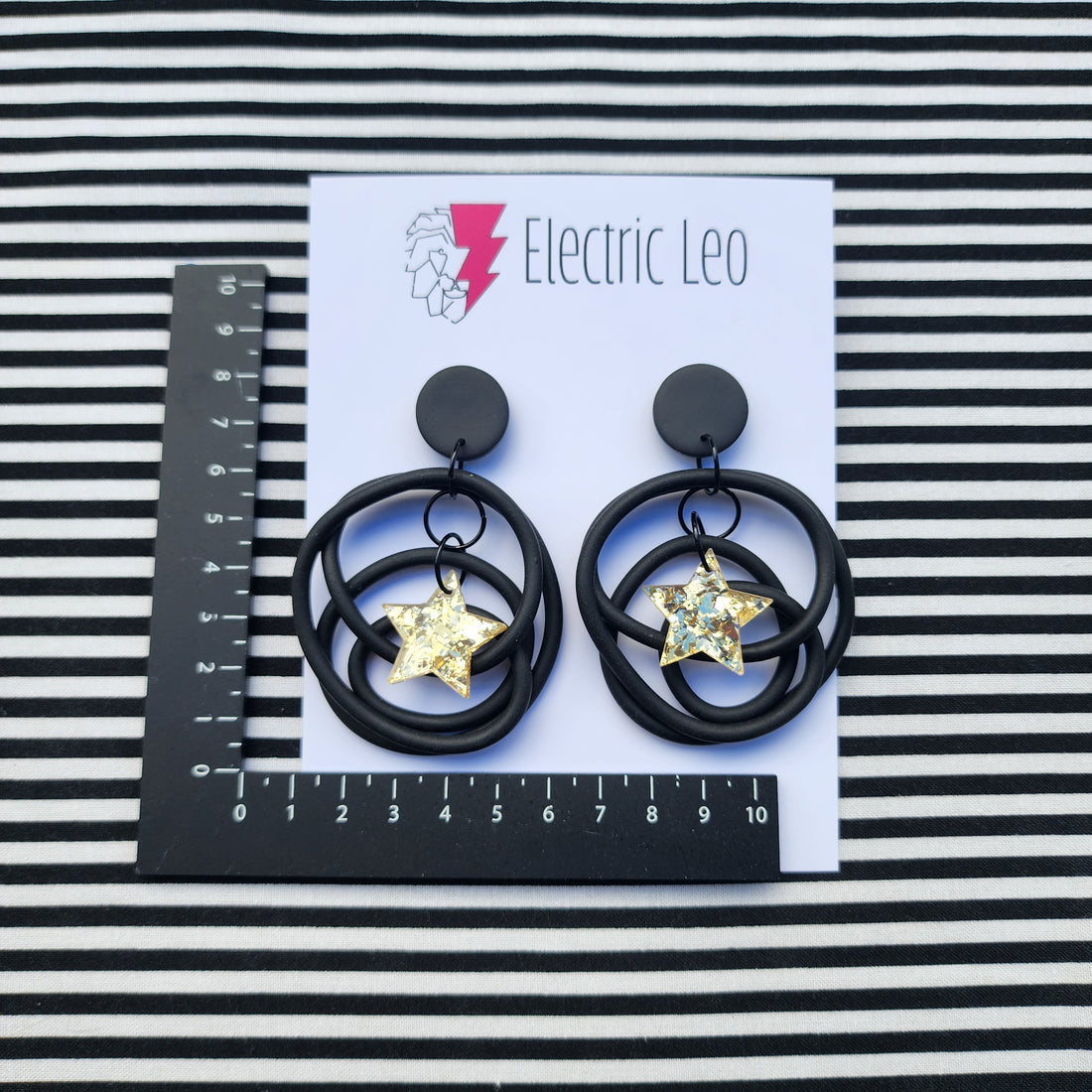 Black / Gold Foil Star Big Squiggles