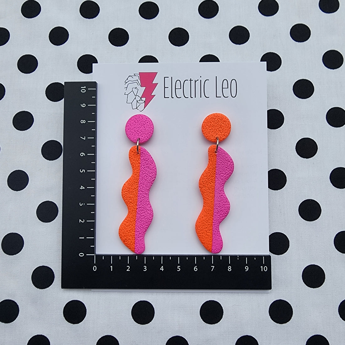 Pink and Orange Wiggles - Ear Candy Dangles