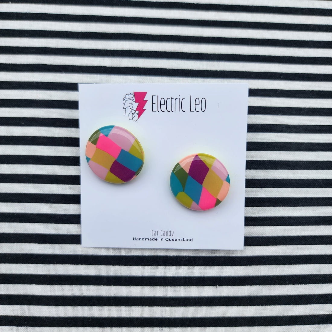 Winter Picnic Rug - Ear Candy Studs 2.2cm