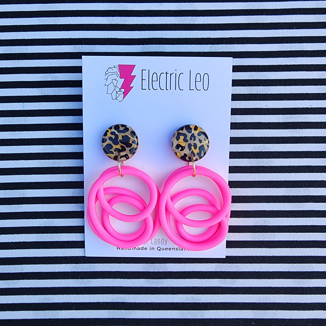 Fluro Pink and Animal Top Midi Squiggles