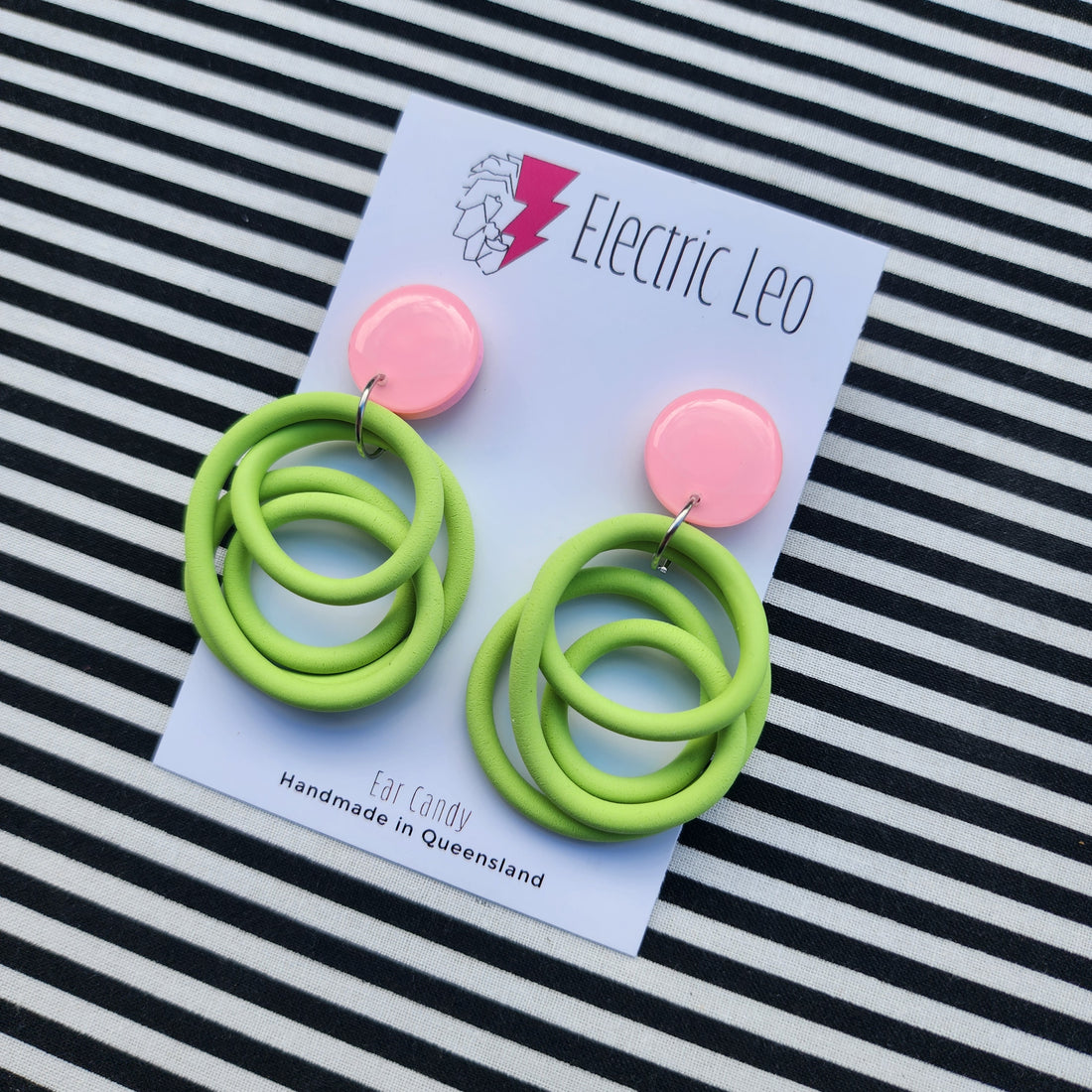 Pistachio / Pink Midi Squiggles