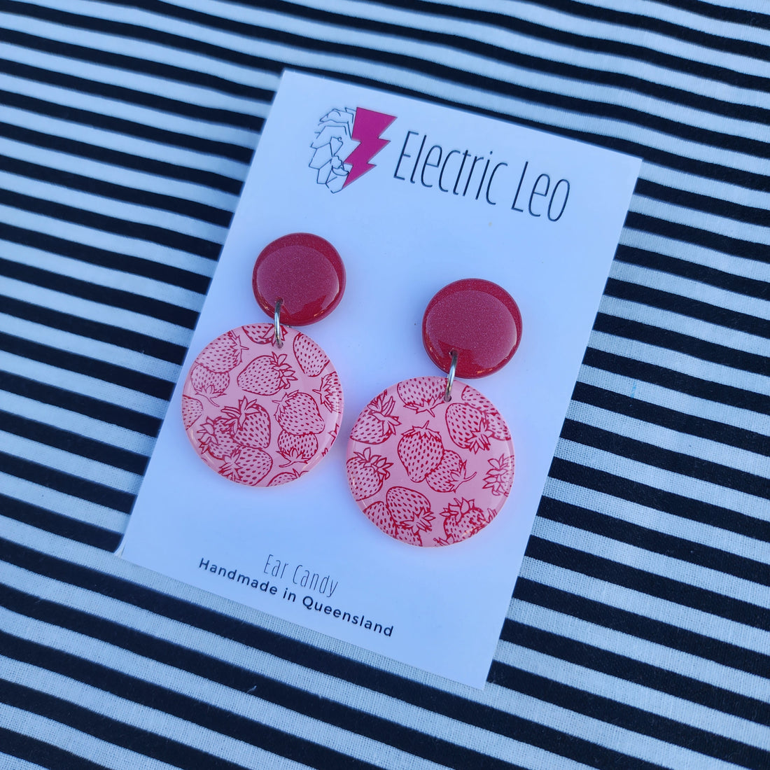 Sweet Strawberry Dangles - Ear Candy