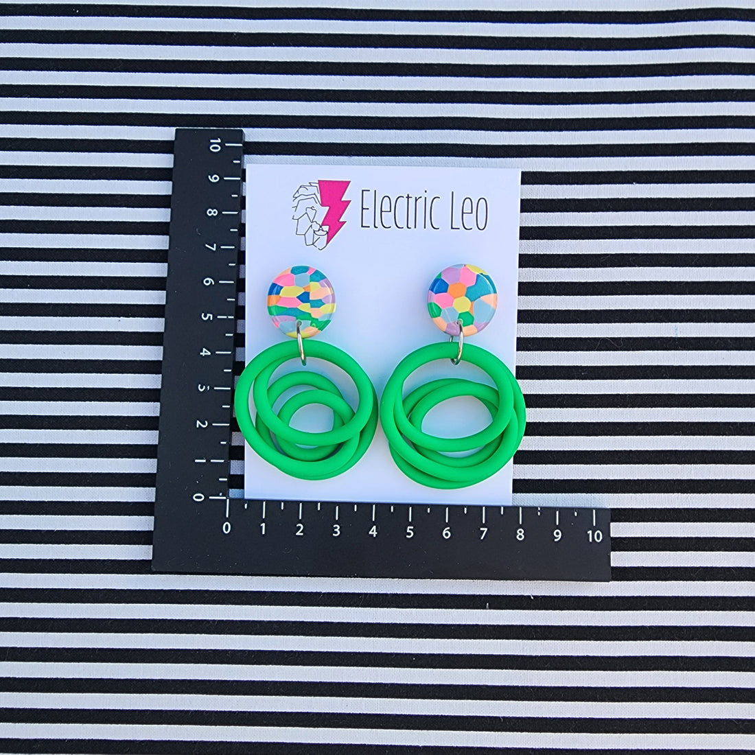 Kelly Green and Confetti Top Midi Squiggles