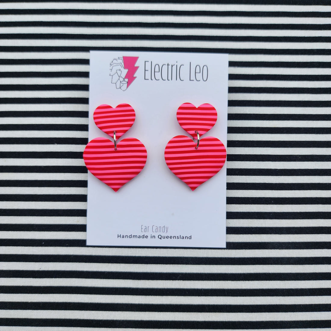 Red & Pink Double Love - Ear Candy Dangles