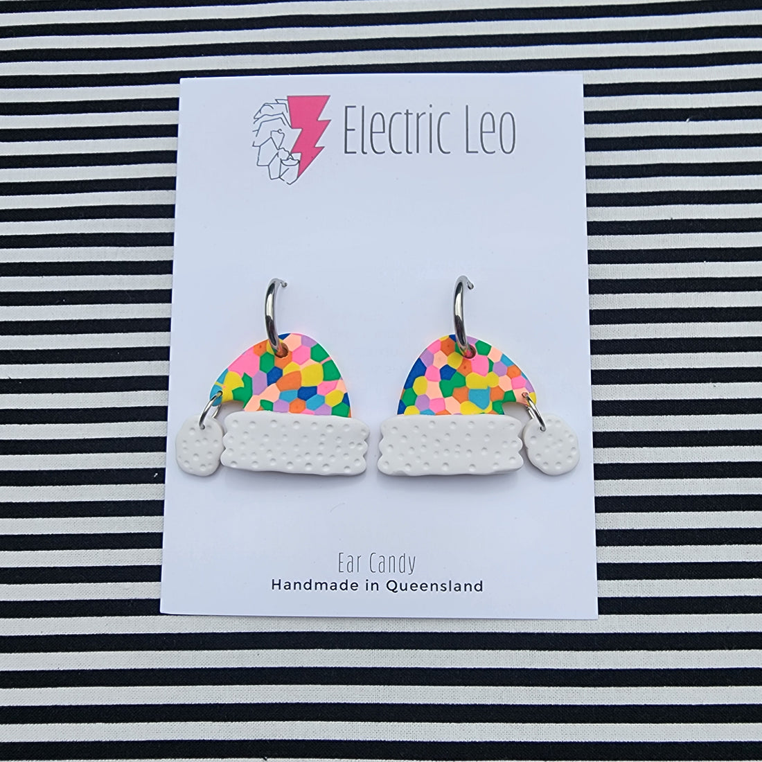 Rainbow Confetti Christmas Hats - Hoops