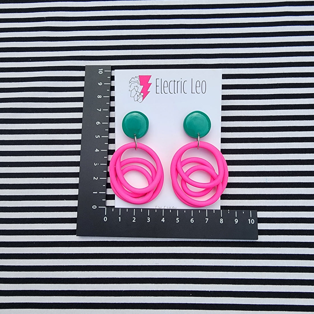 Petal Pink and Emerald Green Midi Squiggles