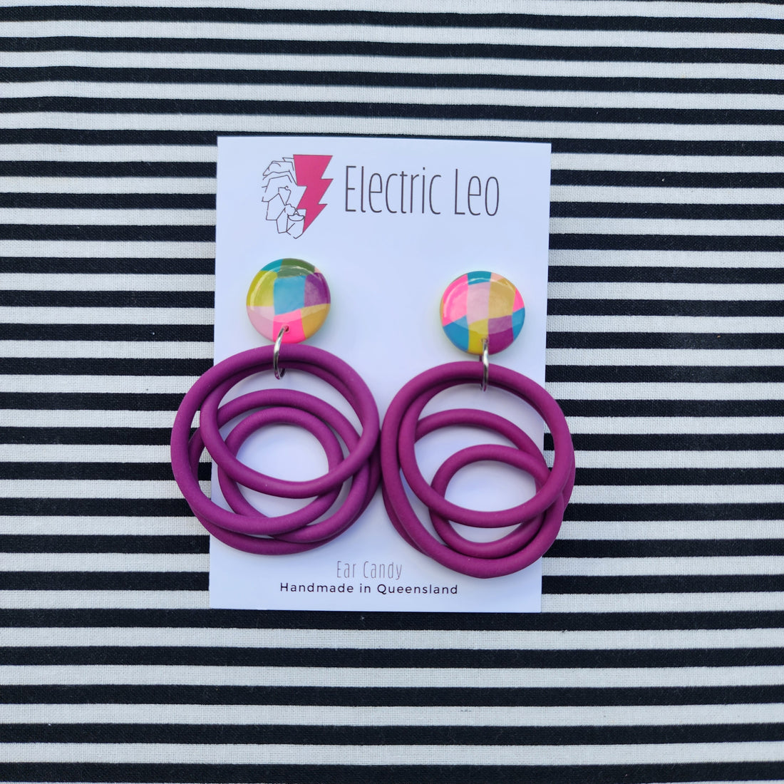 Plum / Picnic Check Top Midi Squiggles #2