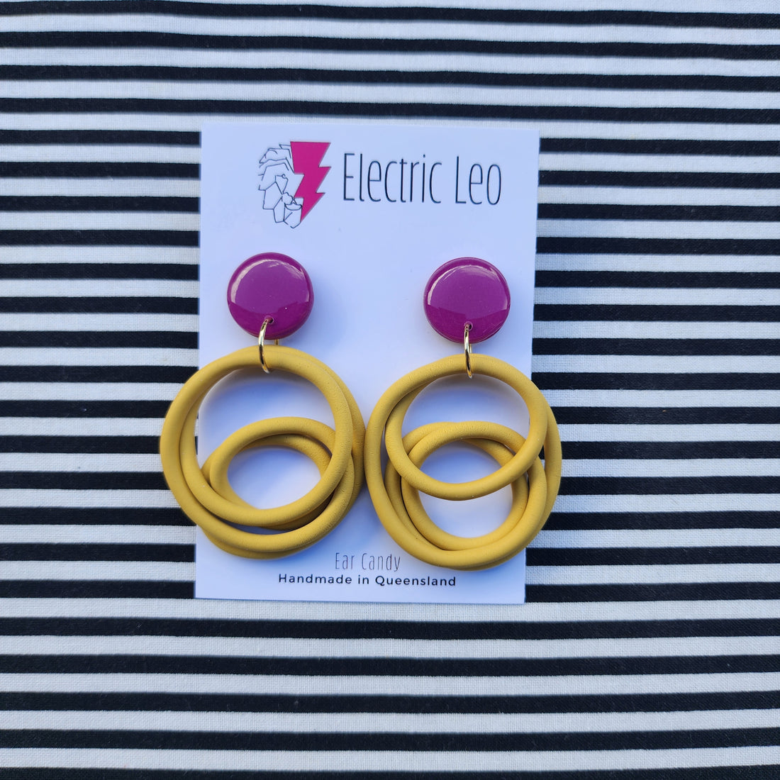 Mustard / Plum Midi Squiggles