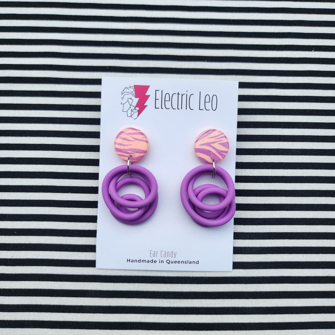 Lilac / Peachy Zebra Top Little Squiggles