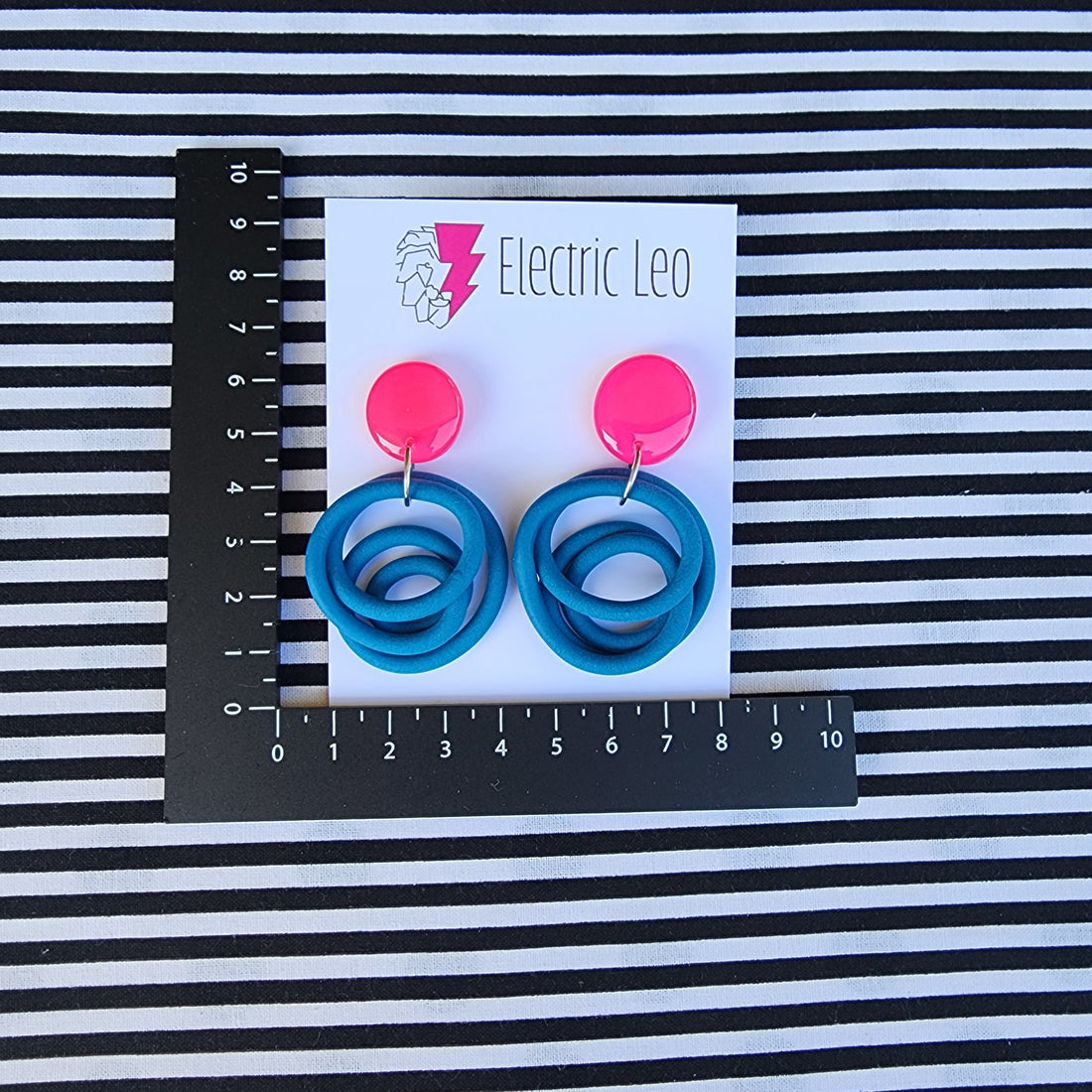 Lagoon Blue and Hot Pink Little Squiggles