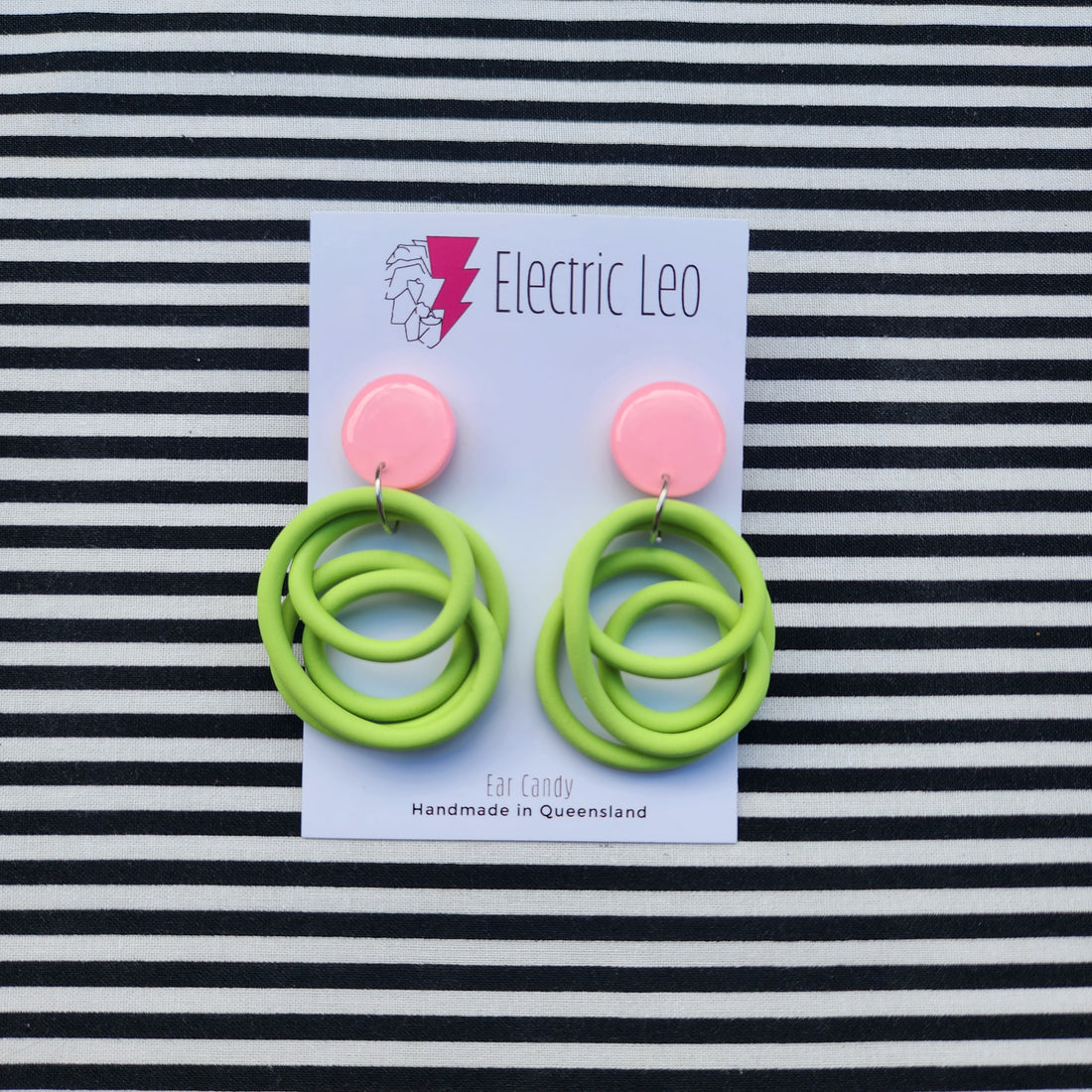Pistachio / Pink Midi Squiggles