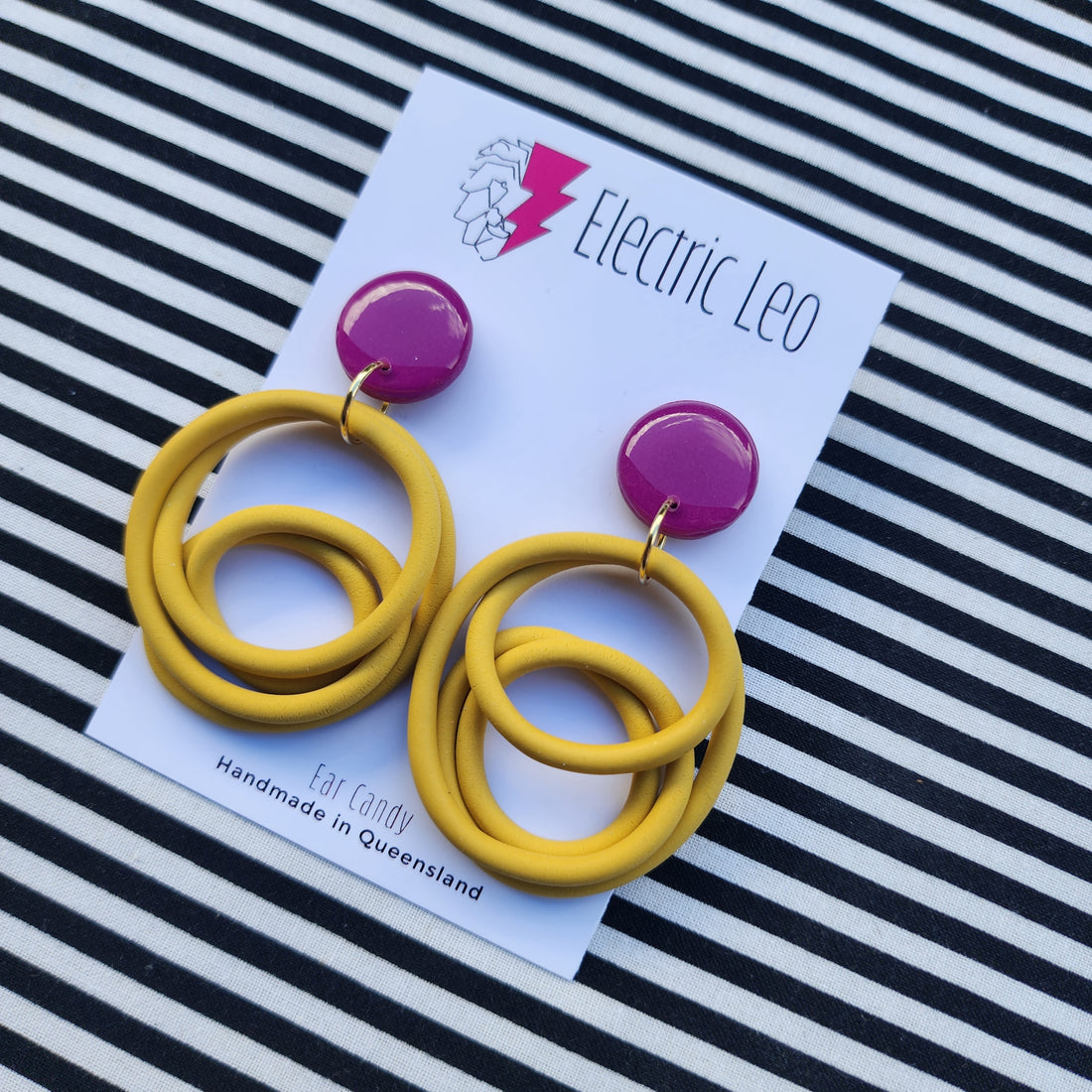 Mustard / Plum Midi Squiggles
