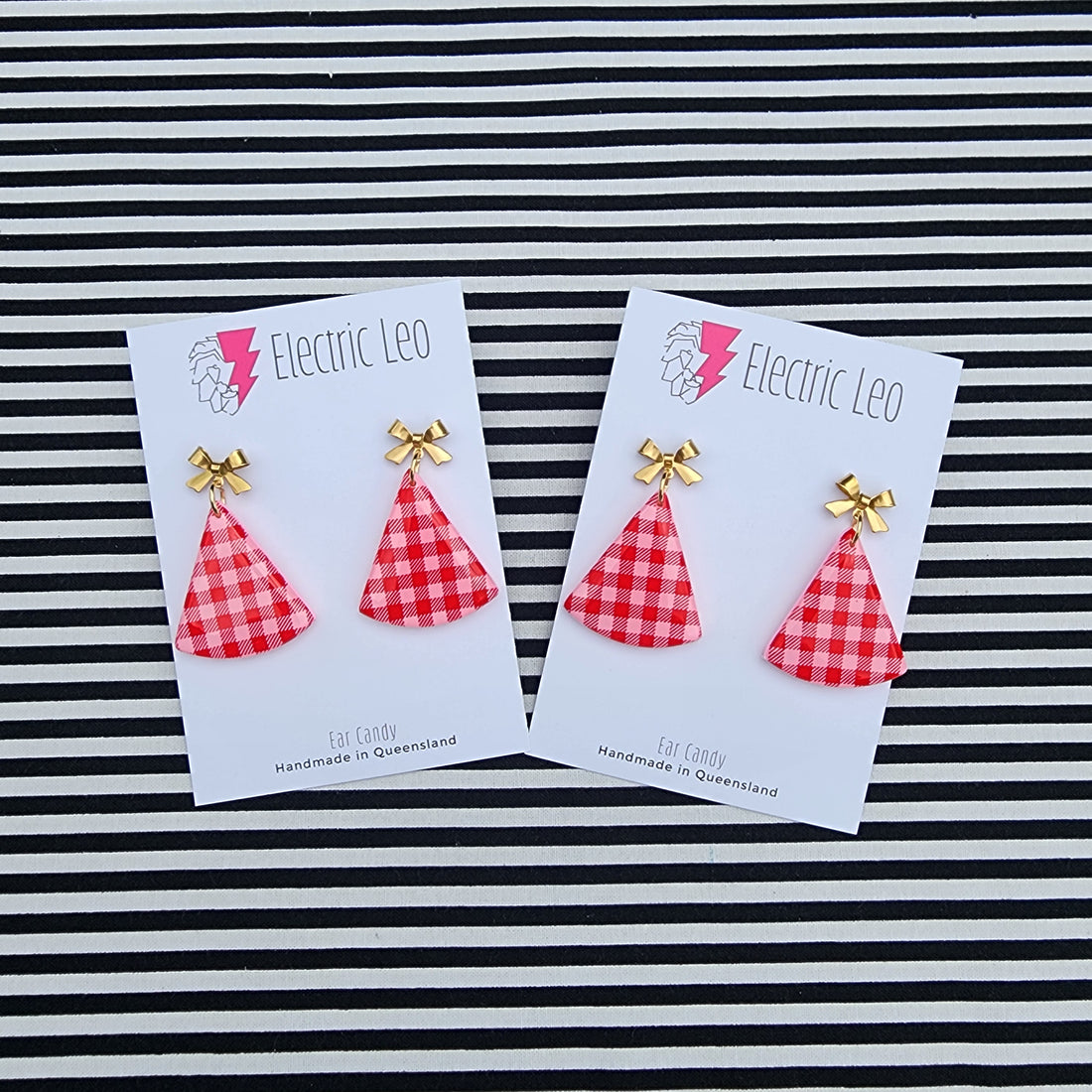 Pink and Red Gingham Little Fir Tree's