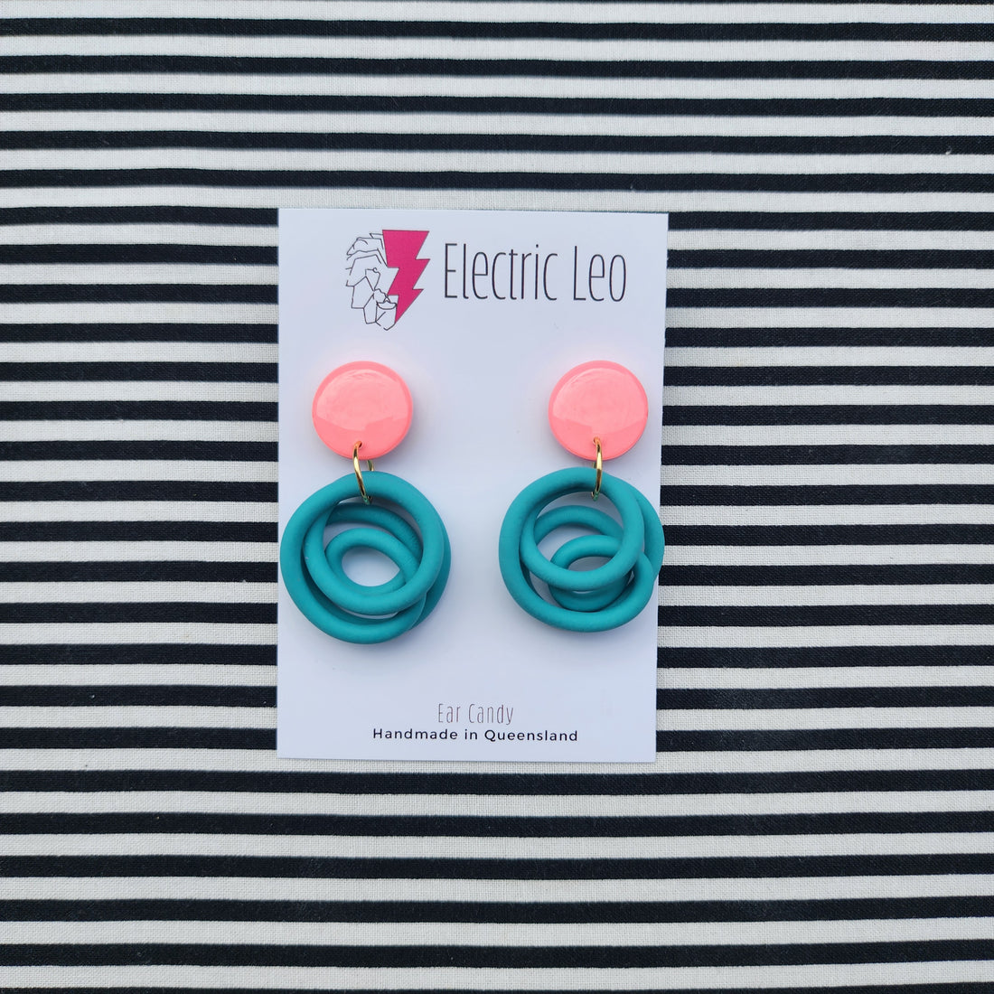 Turquoise Green / Sunset Little Squiggles
