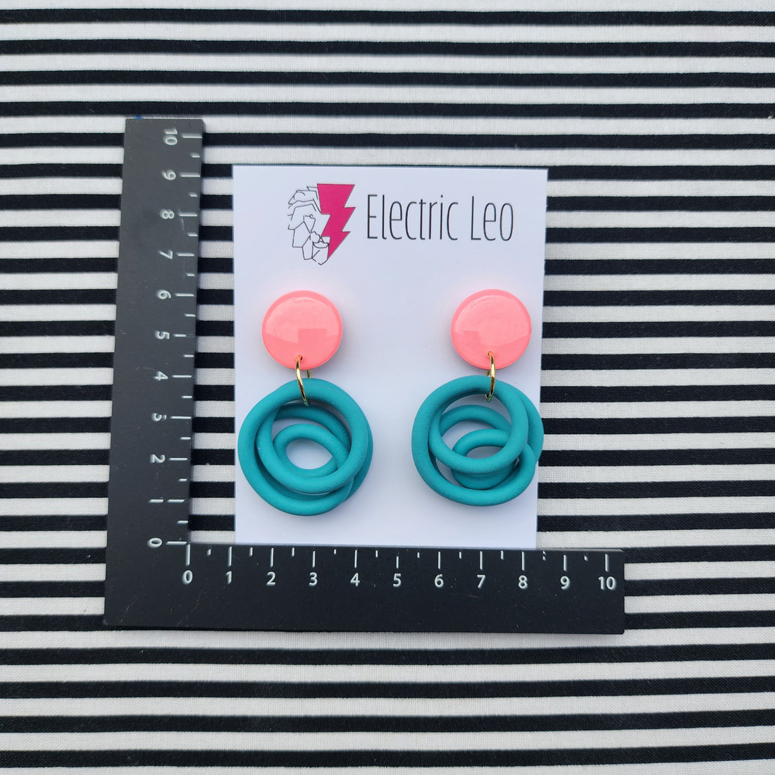 Turquoise Green / Sunset Little Squiggles