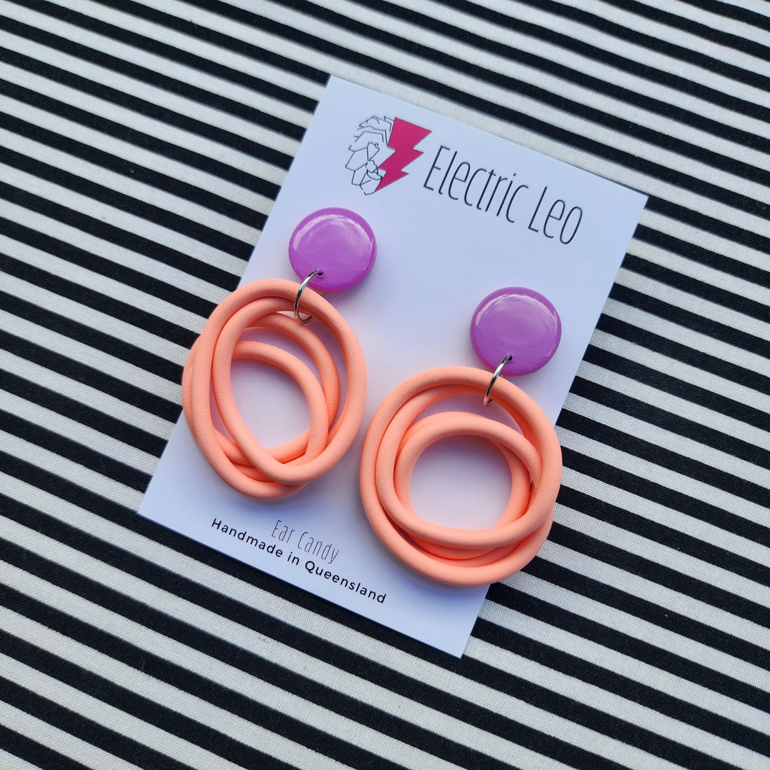 Peachy / Lilac Midi Squiggles