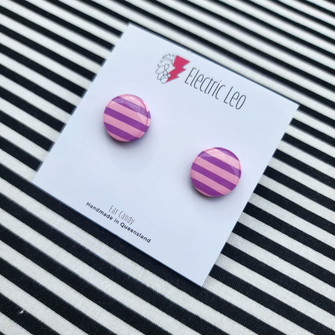 Lilac and Pink Ear Candy Studs - 1.5cm