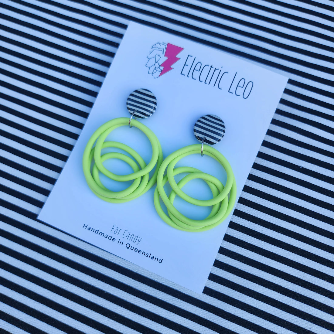 Pistachio Big Squiggles / Stripe Top