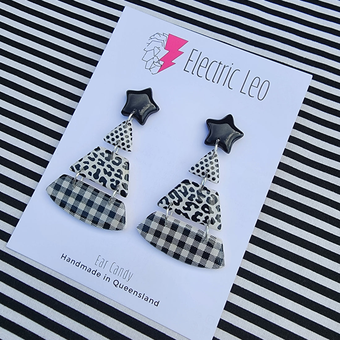 Black and White Pattern Tree's #2 Clearance