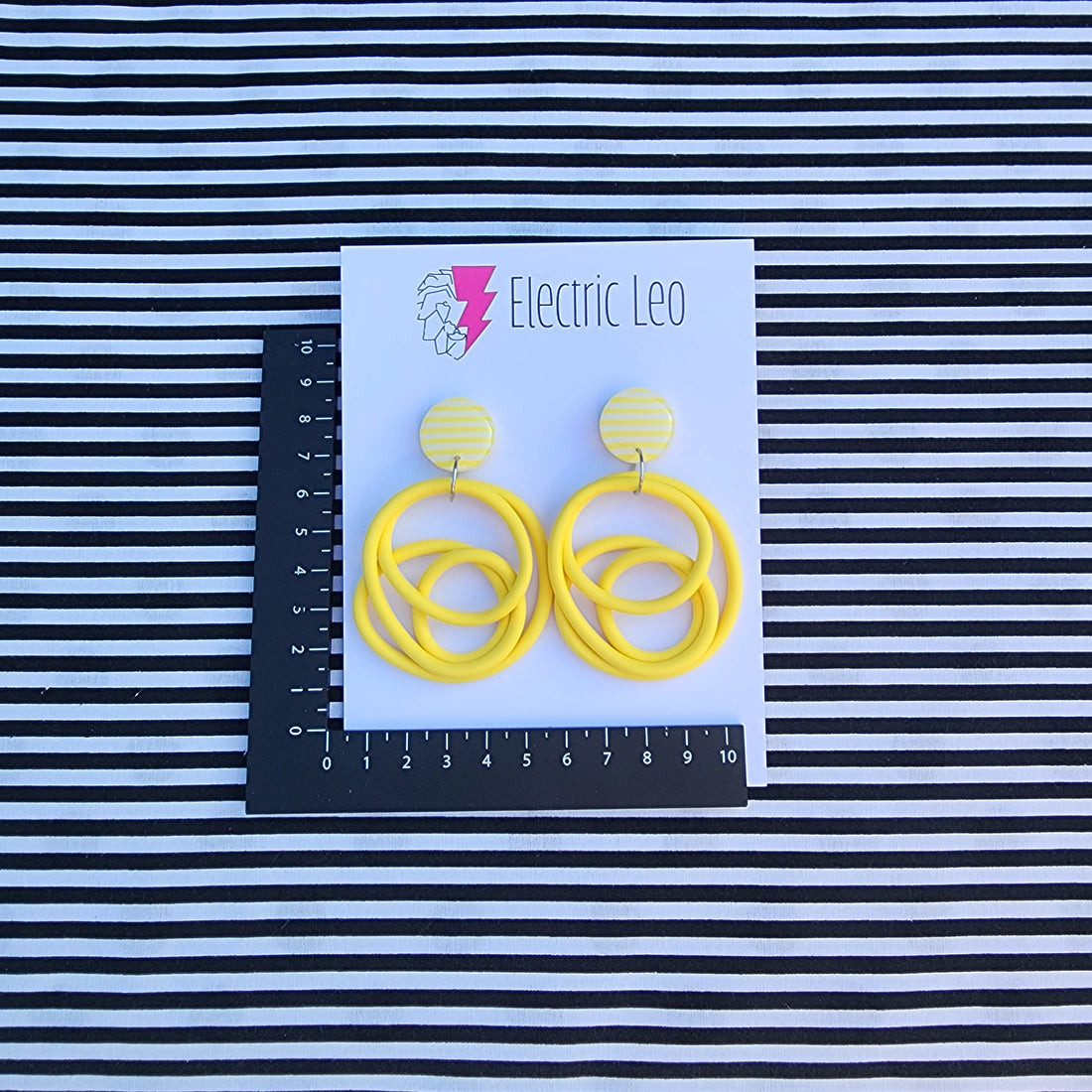 Yellow Stripe Top Big Squiggles