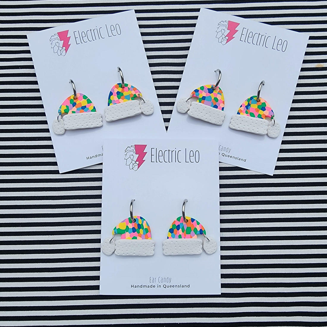 Rainbow Confetti Christmas Hats - Hoops