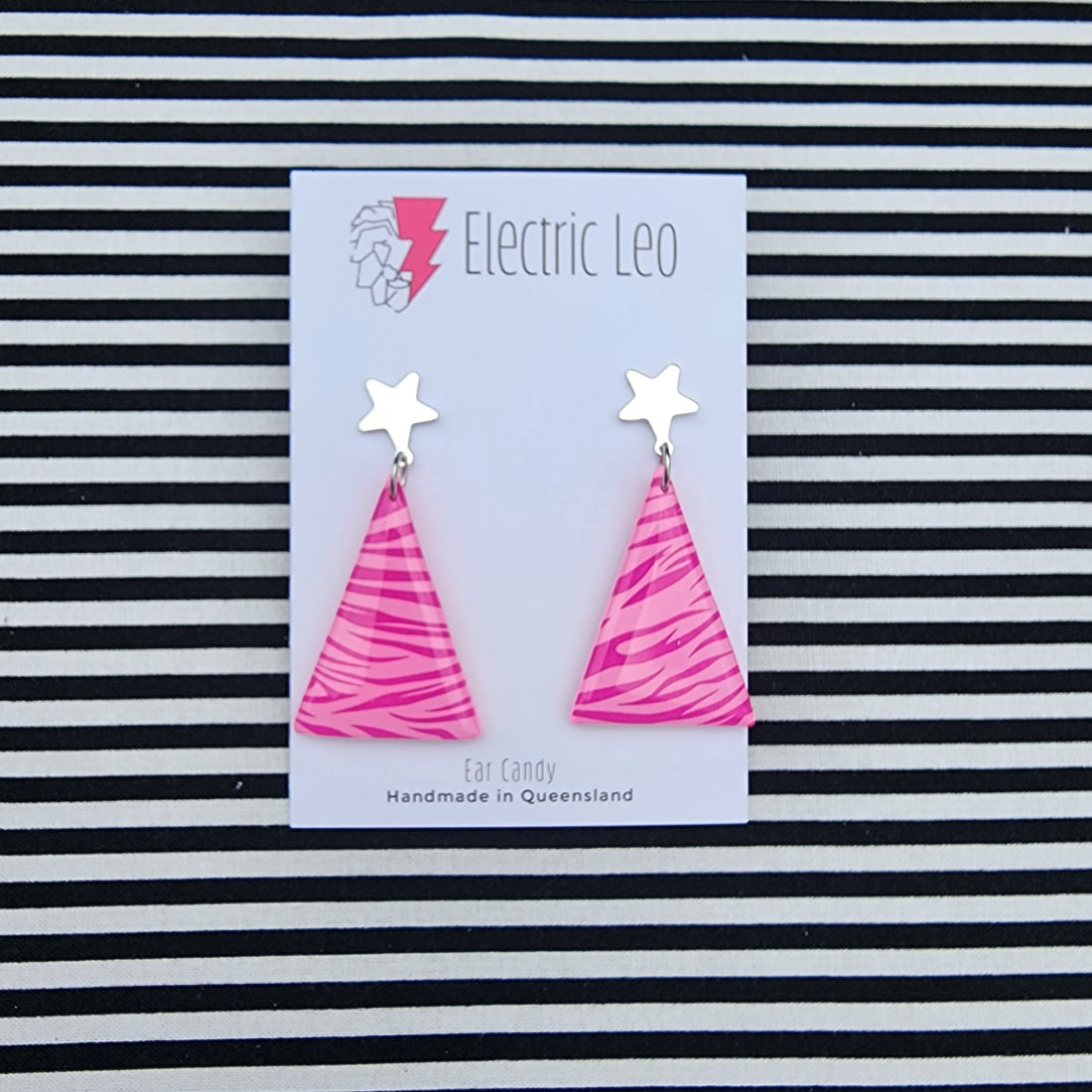 Double Pink Zebra Mod Christmas Tree's
