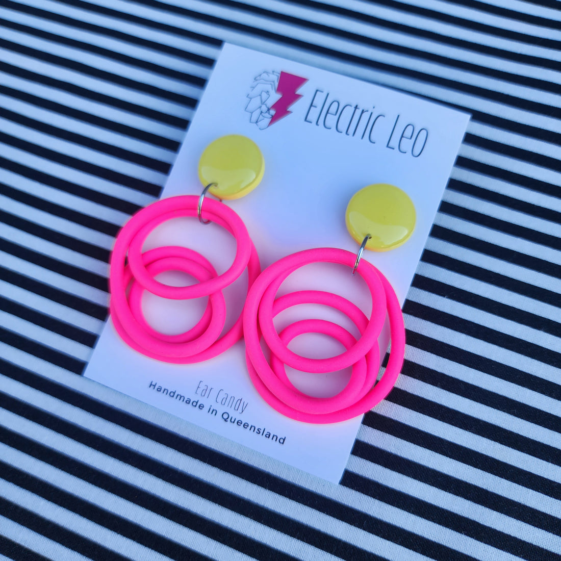 Hot Pink / Yellow Top Midi Squiggles